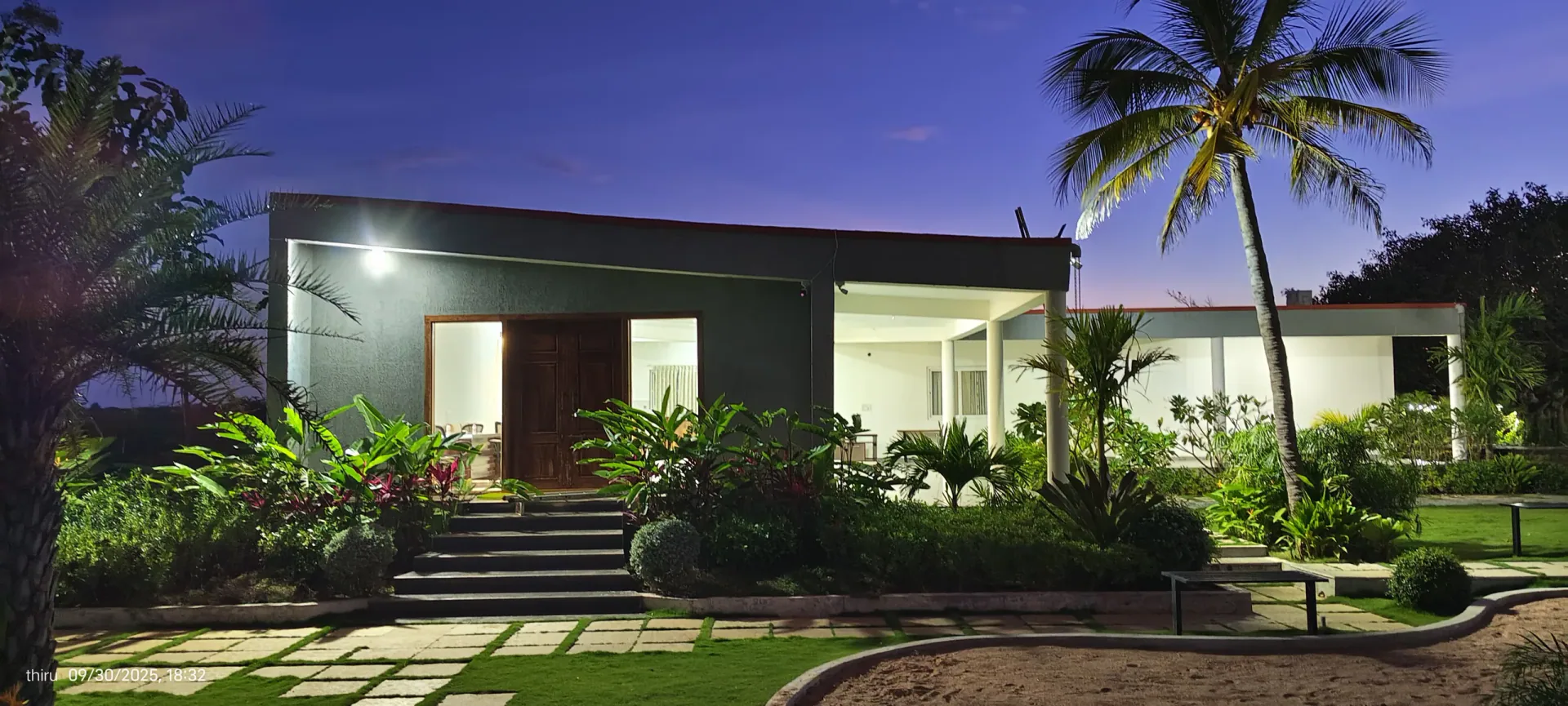 Amara Haven residence at dusk
