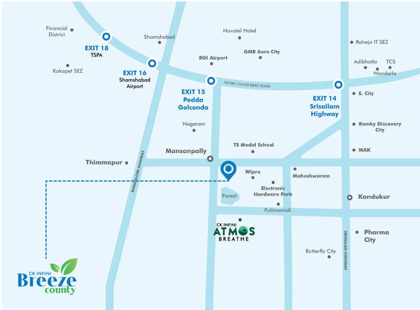 Location map for Breeze County