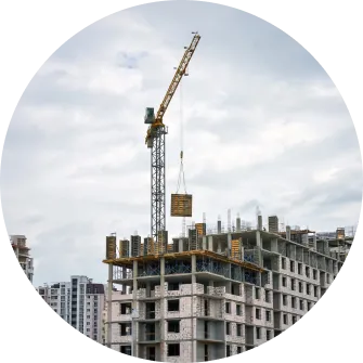 Construction site with a crane